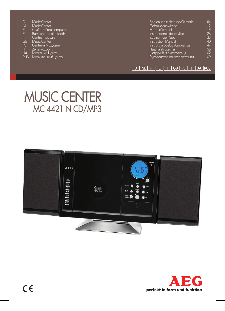 AEG MC 4421 CD-MP3 N User Manual | 78 pages