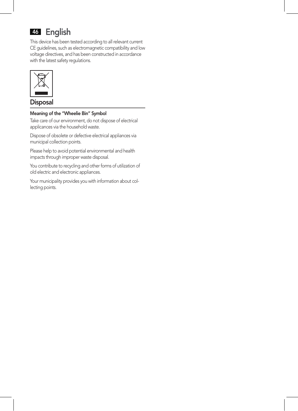 English | AEG MC 4421 CD-MP3 N User Manual | Page 46 / 78