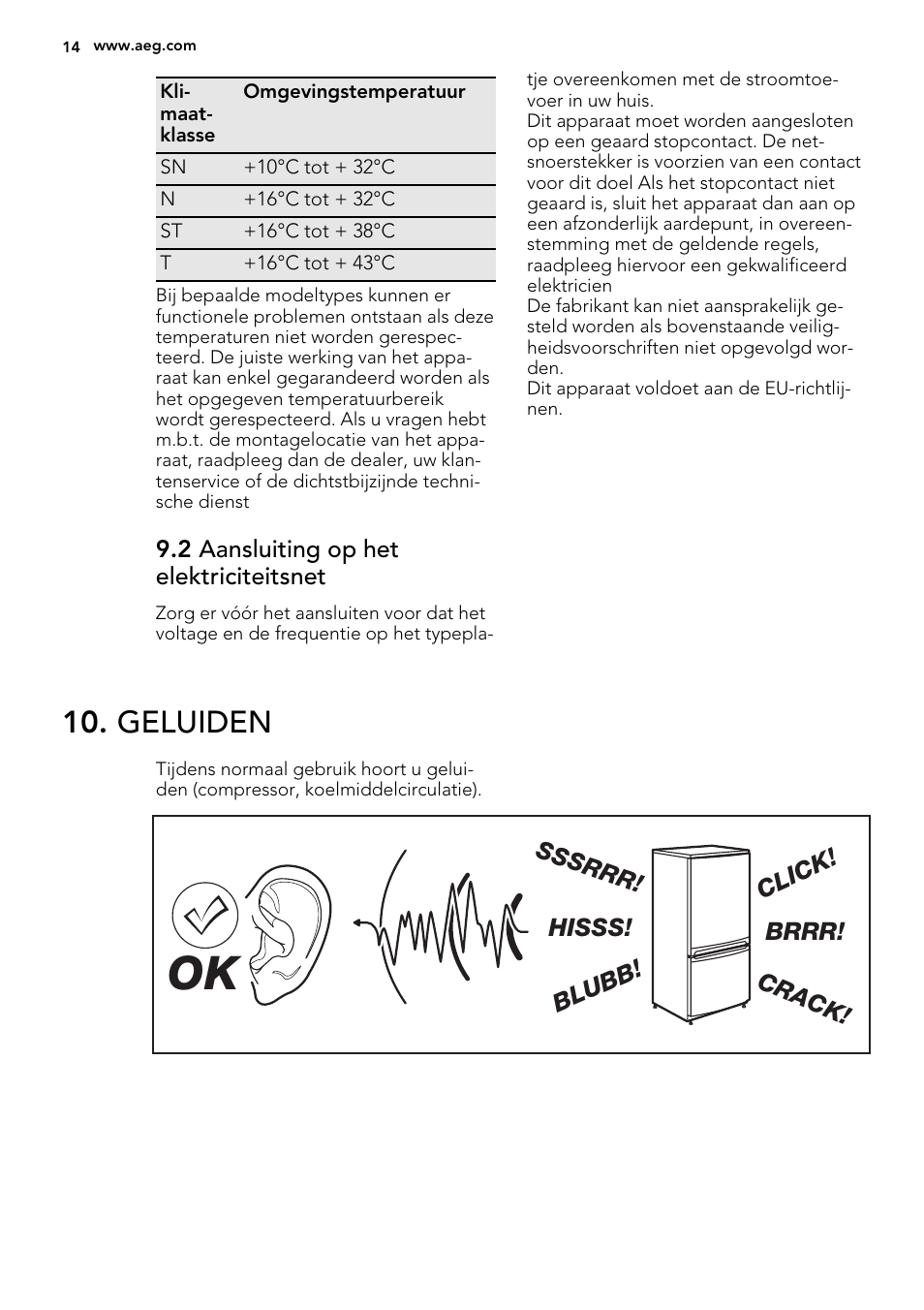 Geluiden | AEG SKS58200F0 User Manual | Page 14 / 64
