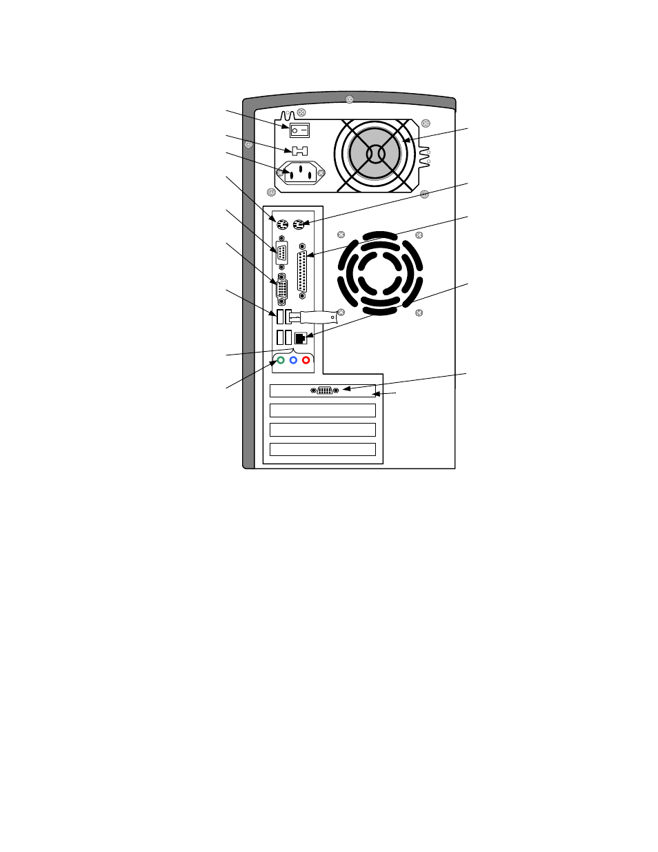 Computer rear panel diagram, 2004 global vr | Atari 040-0050-01 User Manual | Page 45 / 48