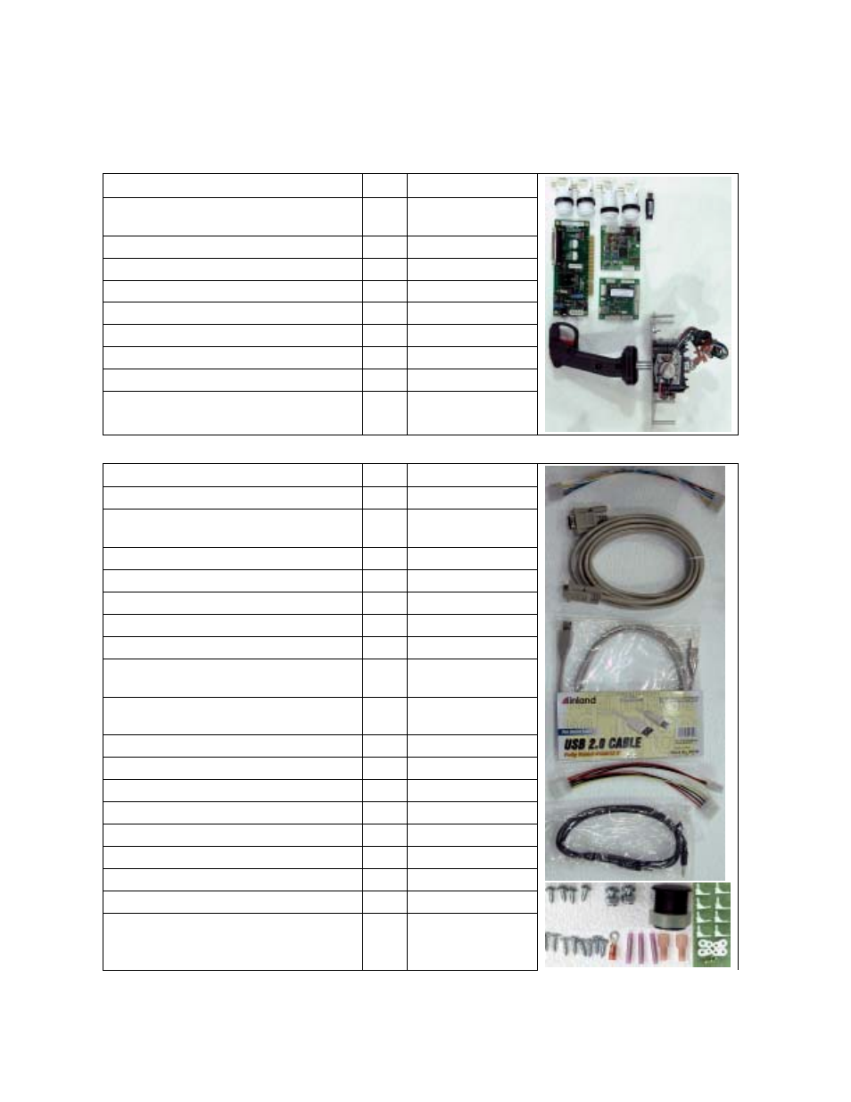 Conversion kit contents and replacement parts list | Atari 040-0050-01 User Manual | Page 8 / 48