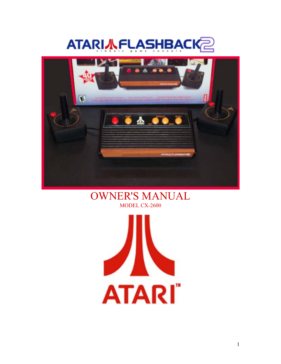 Atari FLASHBACK2 CX-2600 User Manual | 110 pages