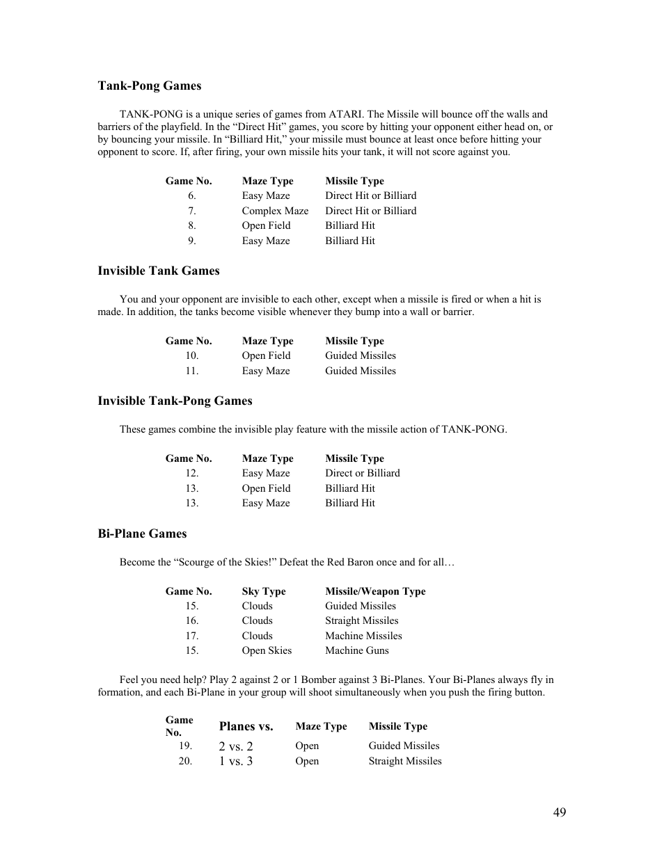 Atari FLASHBACK2 CX-2600 User Manual | Page 49 / 110