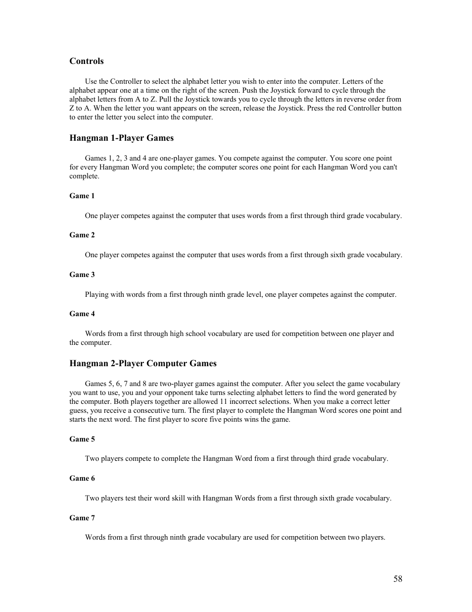 Atari FLASHBACK2 CX-2600 User Manual | Page 58 / 110