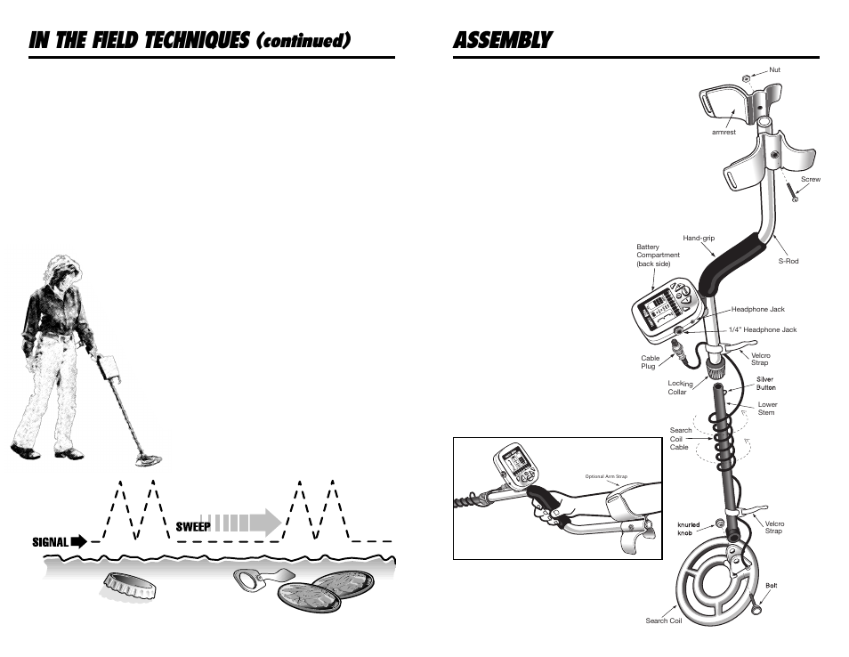 Assembly in the field techniques, Continued), Adjusting the arm rest | Tecnetics Alpha 2000 User Manual | Page 16 / 20