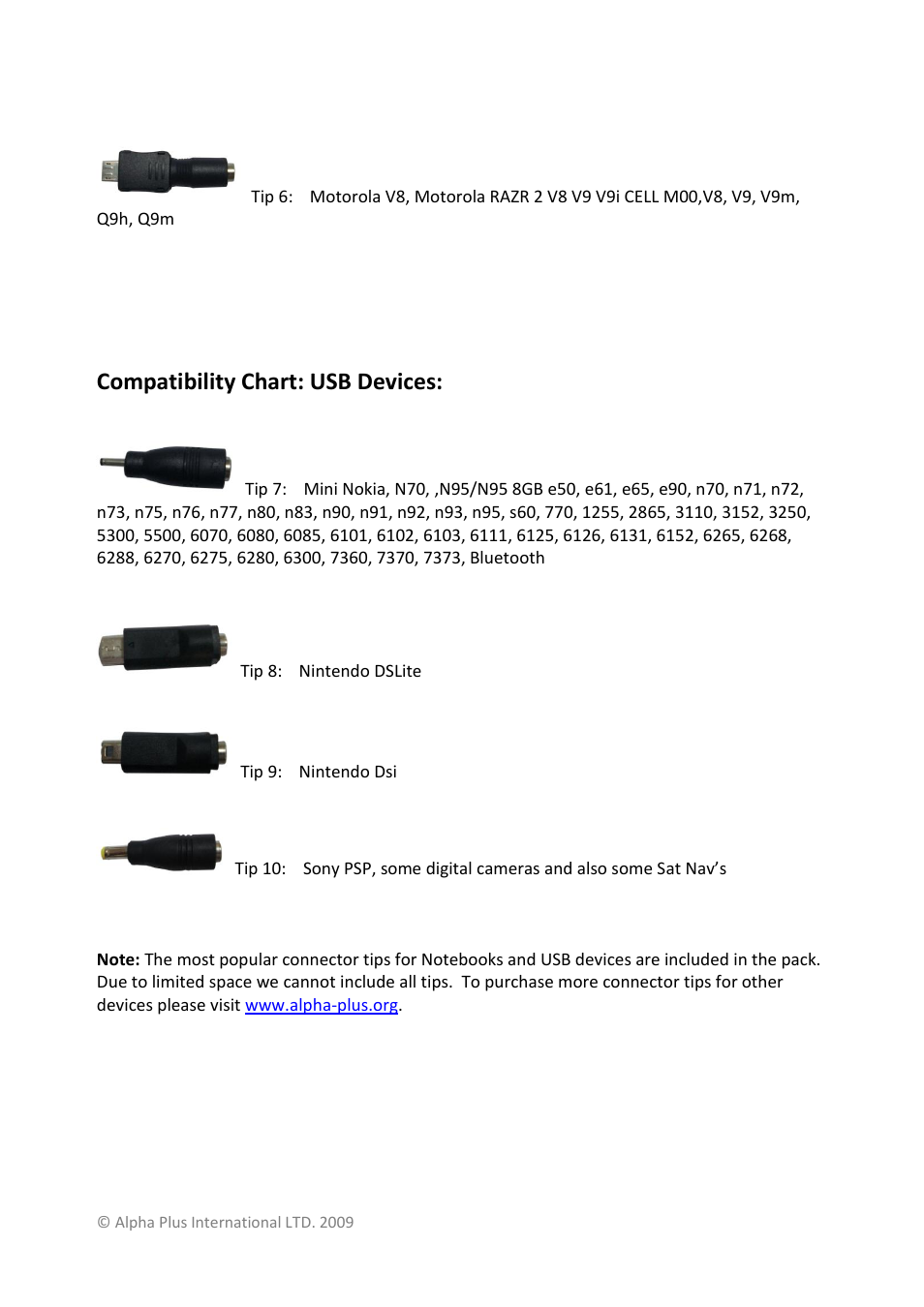 Alpha Plus International AI-YB9021B User Manual | Page 8 / 11