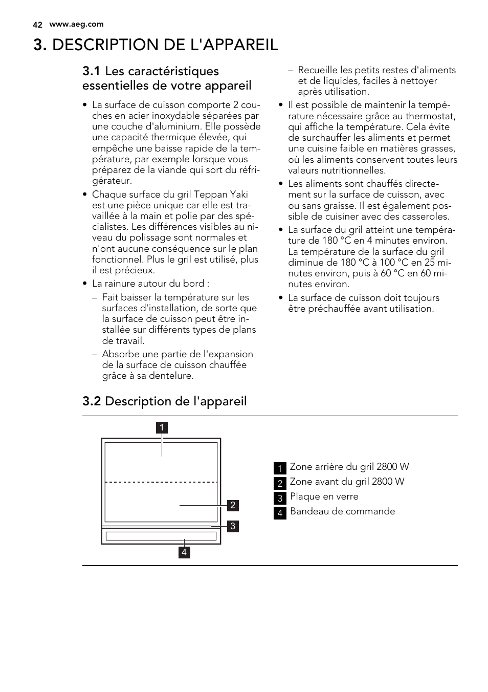 Description de l'appareil, 2 description de l'appareil | AEG HC452600EB User Manual | Page 42 / 76