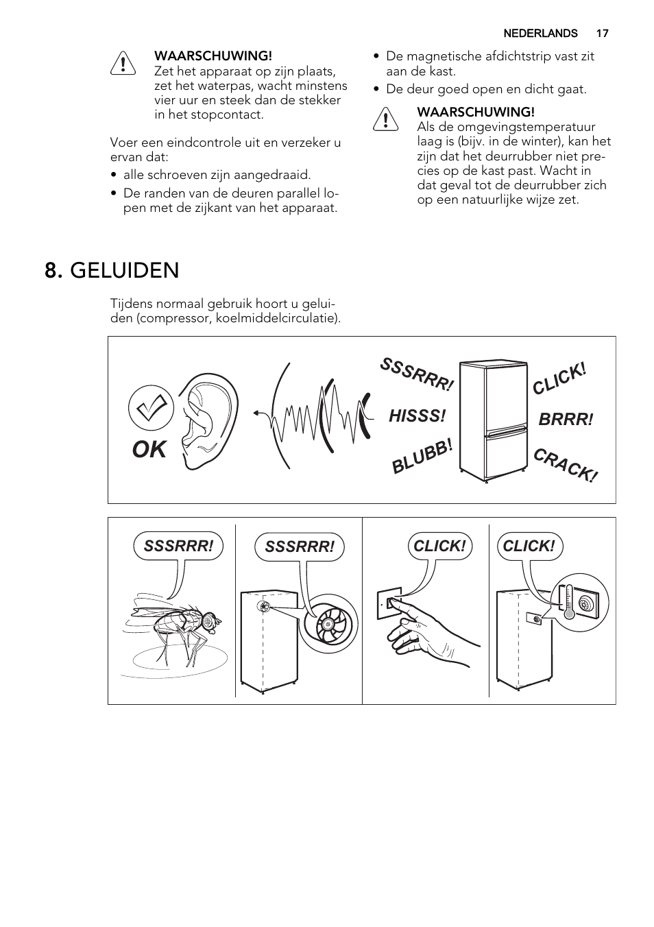 Geluiden | AEG A92700GNW0 User Manual | Page 17 / 76
