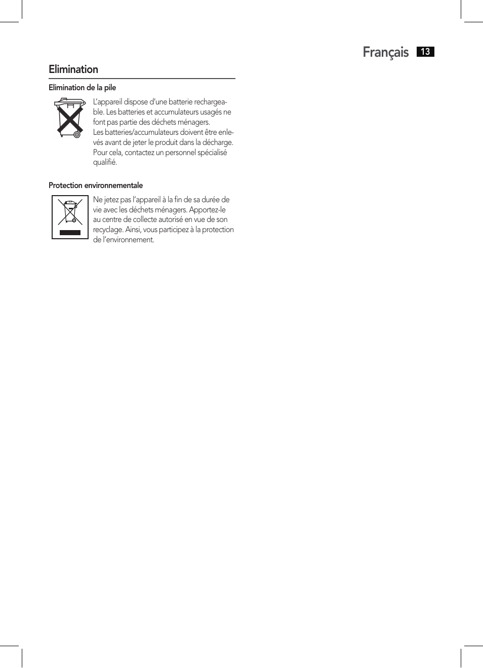 Français | AEG KH 4223 BT User Manual | Page 13 / 26