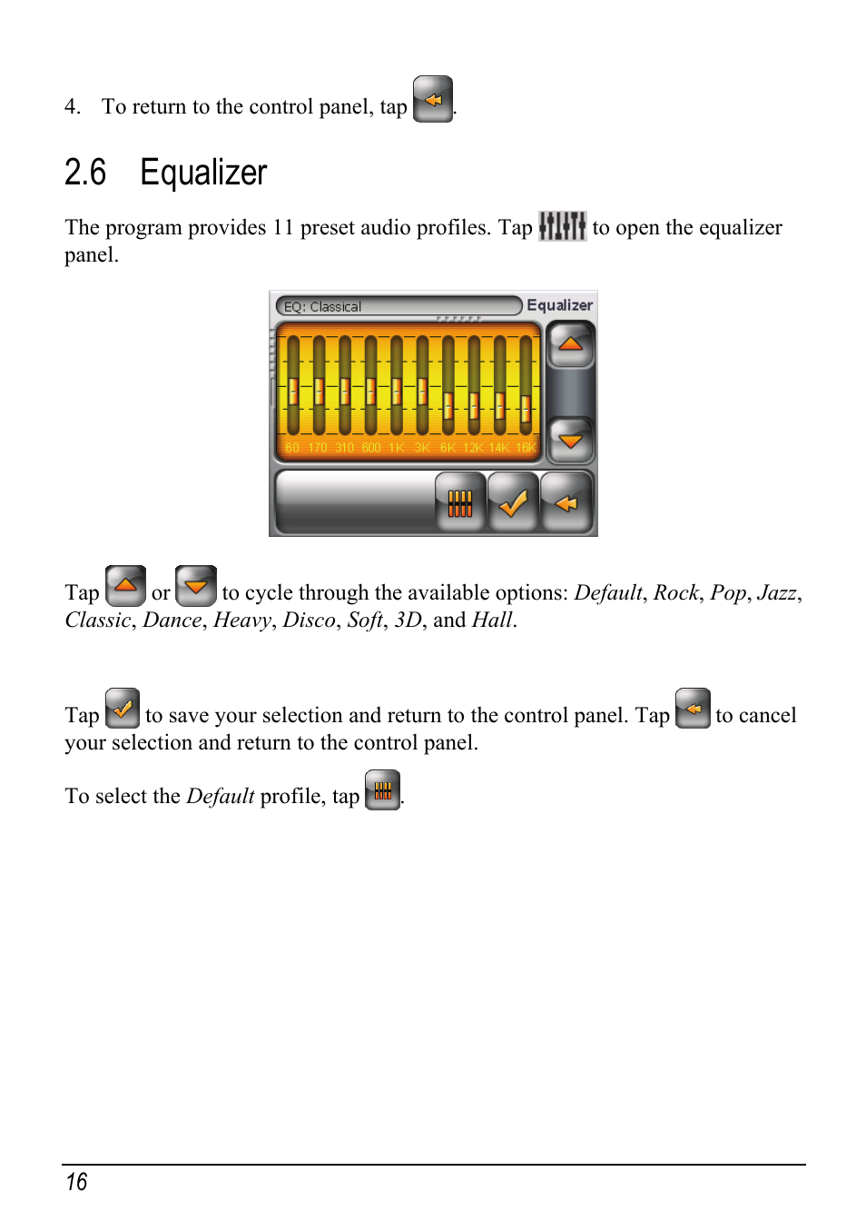 6 equalizer, Equalizer | Atech Tech Atech Mio C250 User Manual | Page 22 / 43