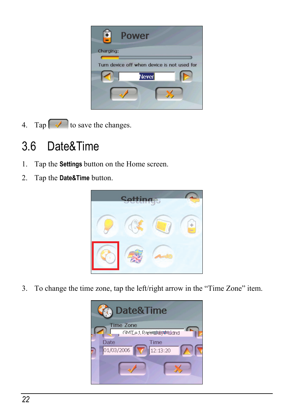 6 date&time | Atech Tech Atech Mio C250 User Manual | Page 28 / 43