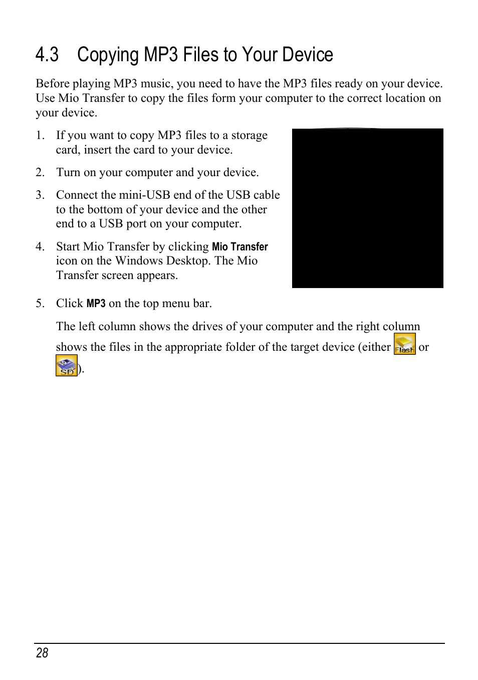 3 copying mp3 files to your device | Atech Tech Atech Mio C250 User Manual | Page 34 / 43