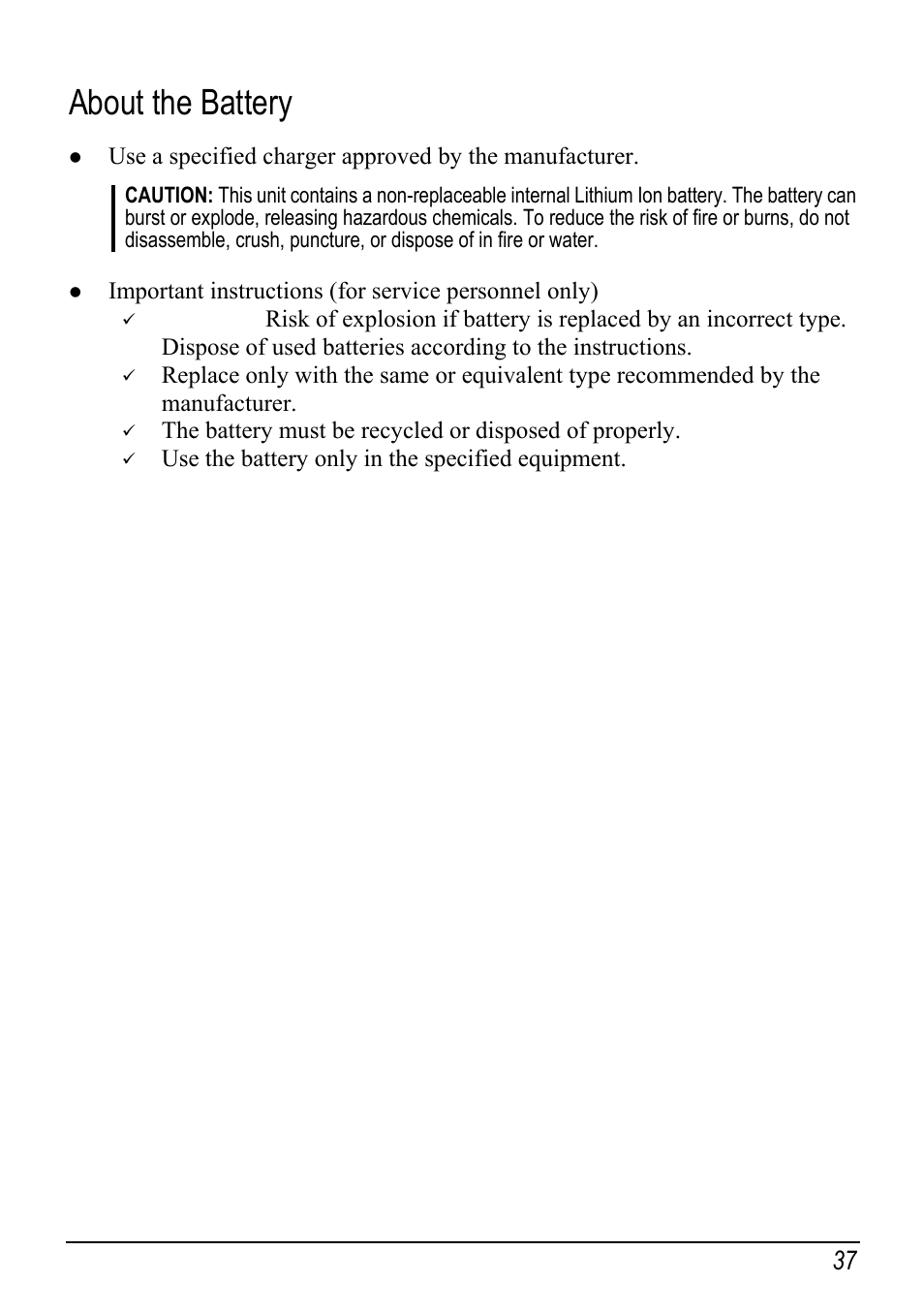 About the battery | Atech Tech Atech Mio C250 User Manual | Page 43 / 43