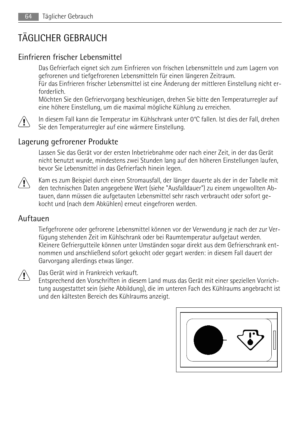 Täglicher gebrauch | AEG SKS68840F1 User Manual | Page 64 / 76