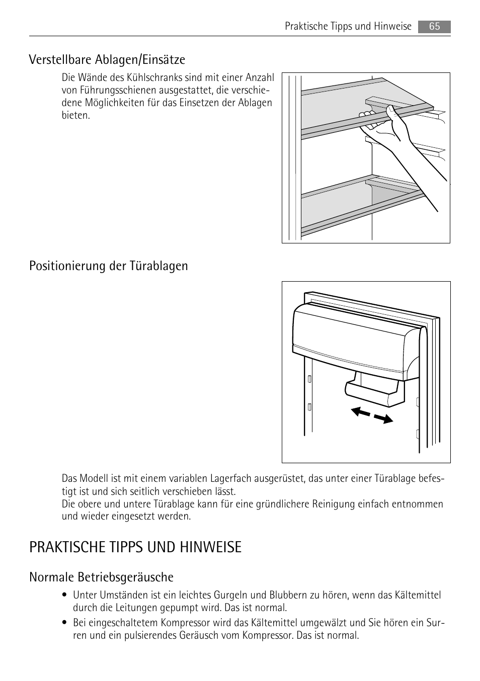 Praktische tipps und hinweise | AEG SKS68840F1 User Manual | Page 65 / 76