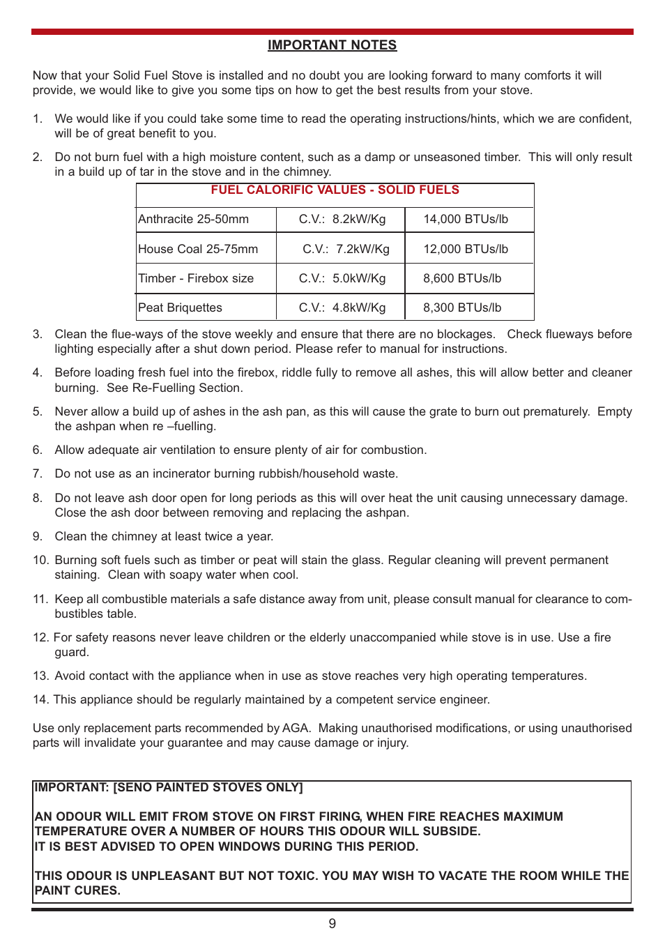 Aga Ranges Berrington User Manual | Page 10 / 14