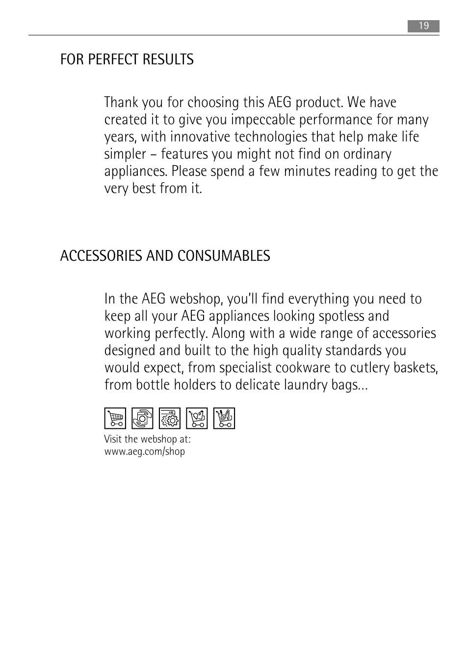 AEG A62300HLW0 User Manual | Page 19 / 72