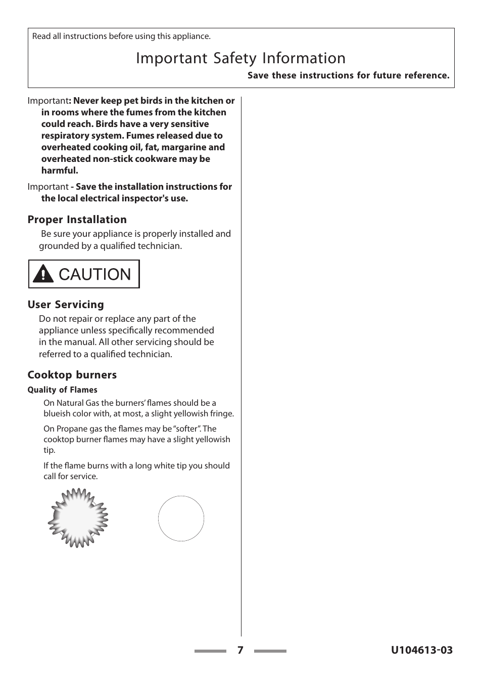 Important safety information | Aga Ranges LEGACY 36 U104613-03 User Manual | Page 7 / 56