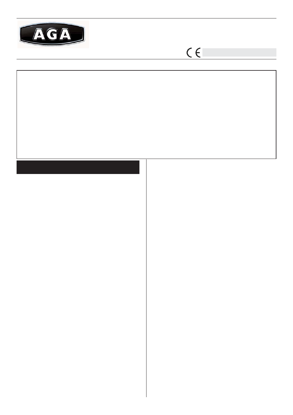Aga Ranges GEB User Manual | 8 pages