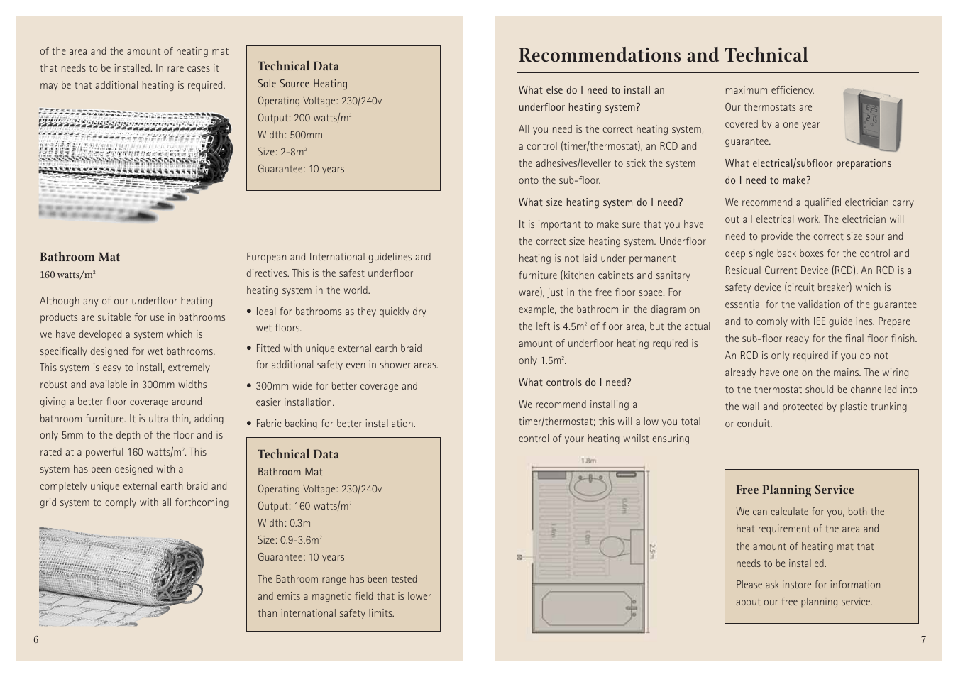 Recommendations and technical | Aga Ranges Fired Earth Underfloor Heating User Manual | Page 4 / 6