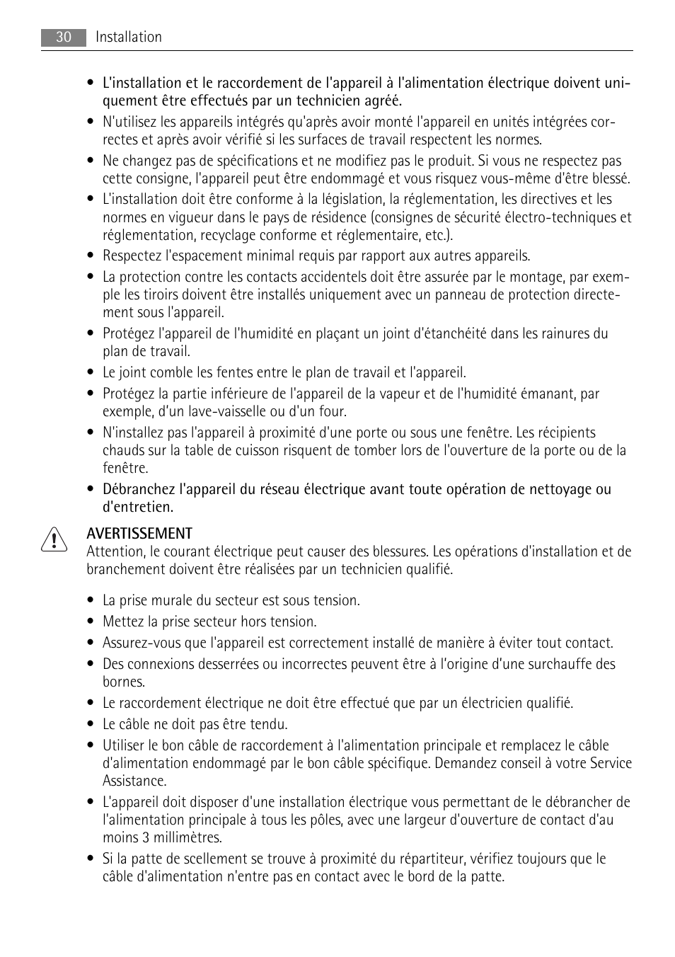 AEG HK312000H User Manual | Page 30 / 52