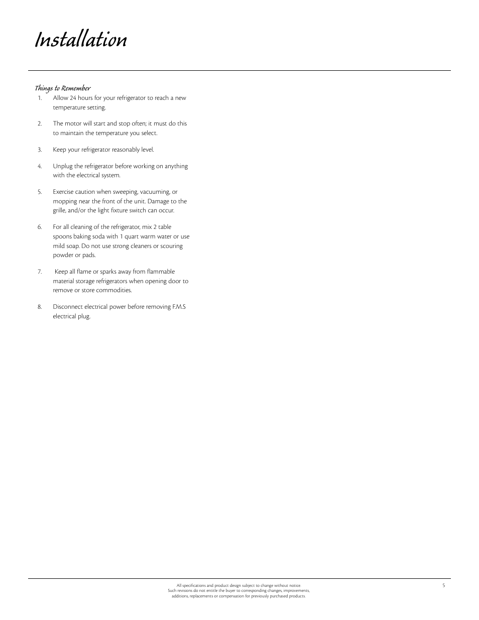 Installation | Aga Ranges 61ARA 115V User Manual | Page 5 / 12