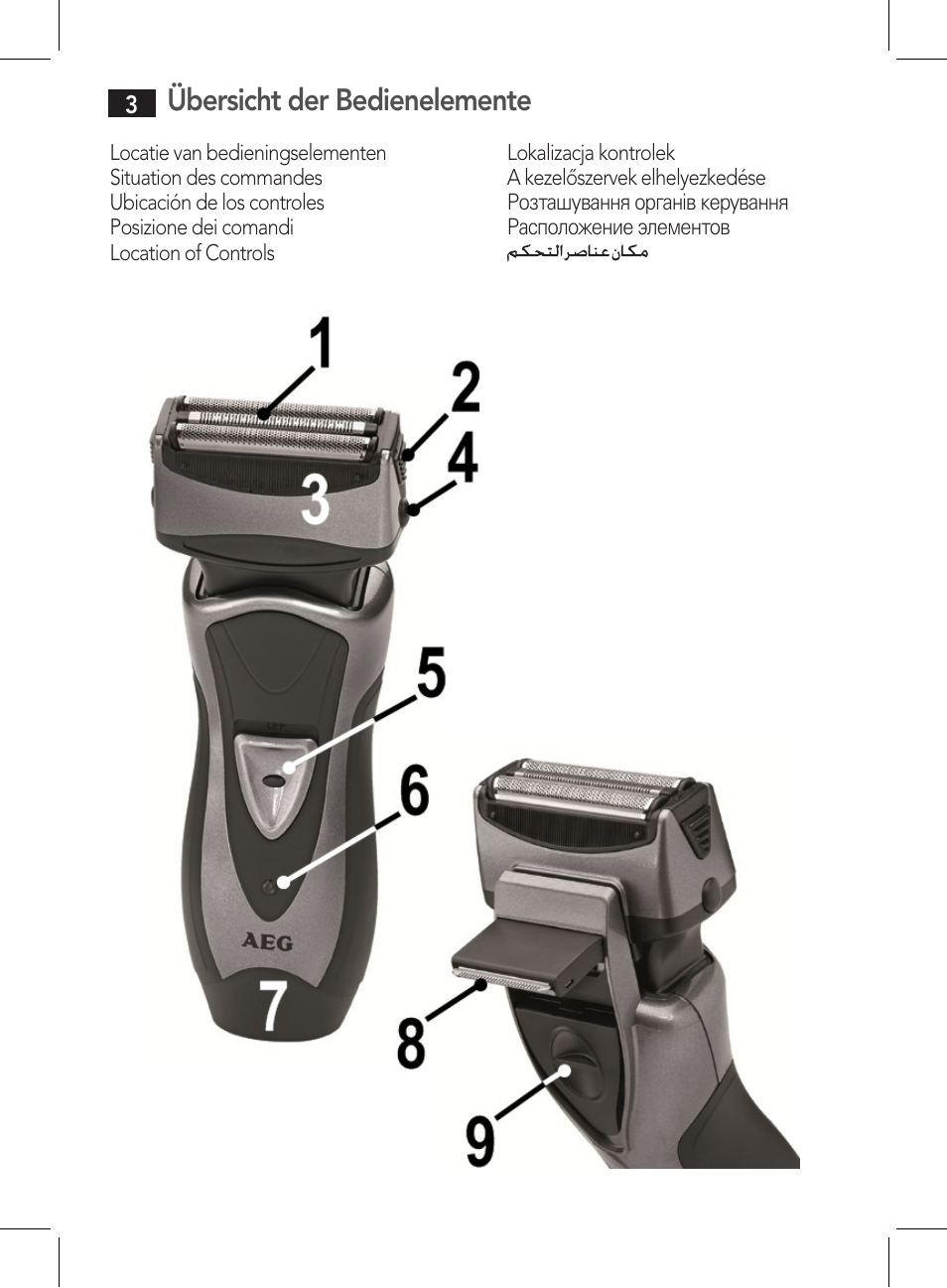 Übersicht der bedienelemente | AEG HR 5626 User Manual | Page 3 / 86