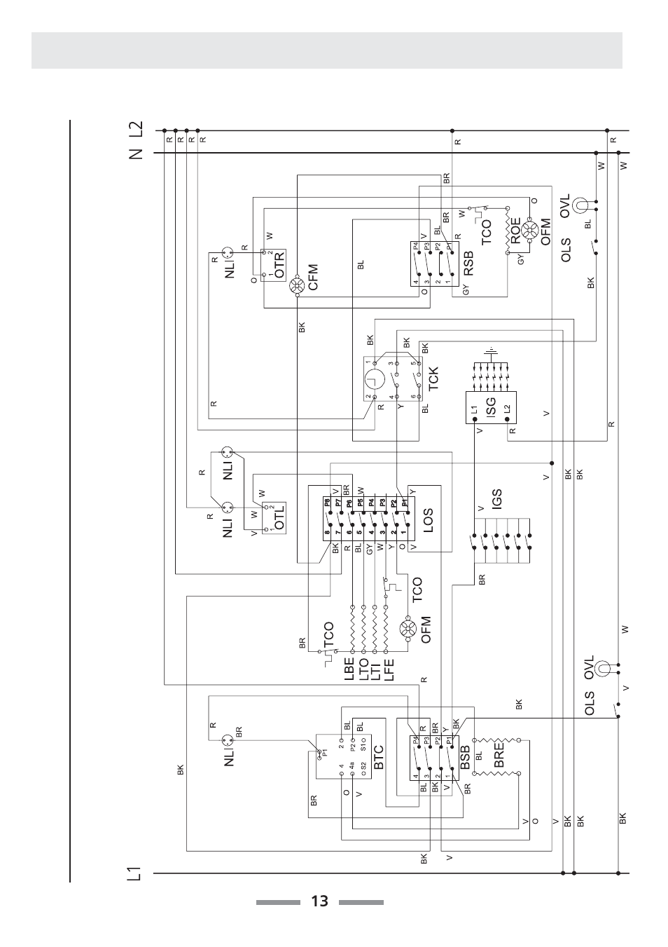 Schematic circuit diagram | Aga Ranges F104010-01 User Manual | Page 13 / 16