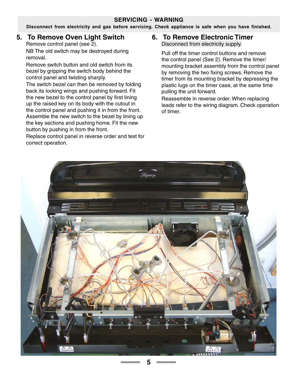 Aga Ranges LEGACY 36 F104650-01 User Manual | Page 5 / 16