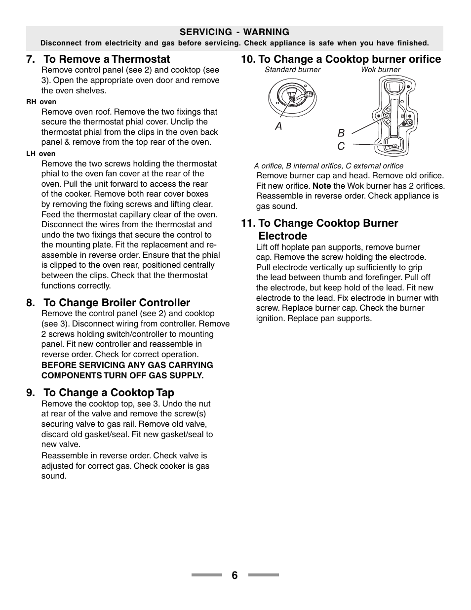 Aga Ranges LEGACY 36 F104650-01 User Manual | Page 6 / 16