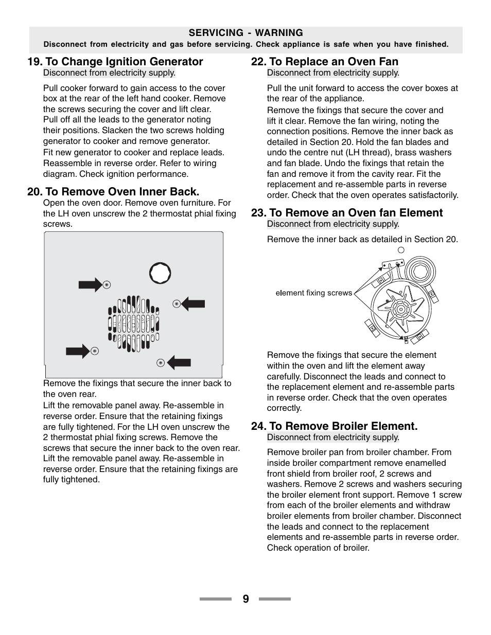 Aga Ranges LEGACY 36 F104650-01 User Manual | Page 9 / 16