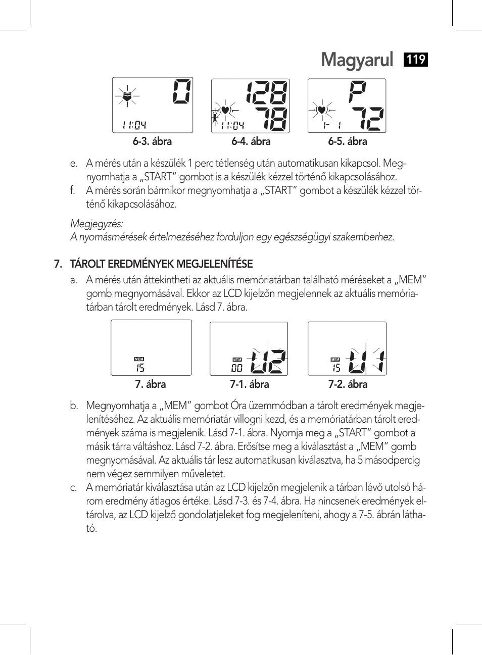 Tárolt eredmények megjelenítése, Magyarul | AEG BMG 5611 User Manual | Page 119 / 170