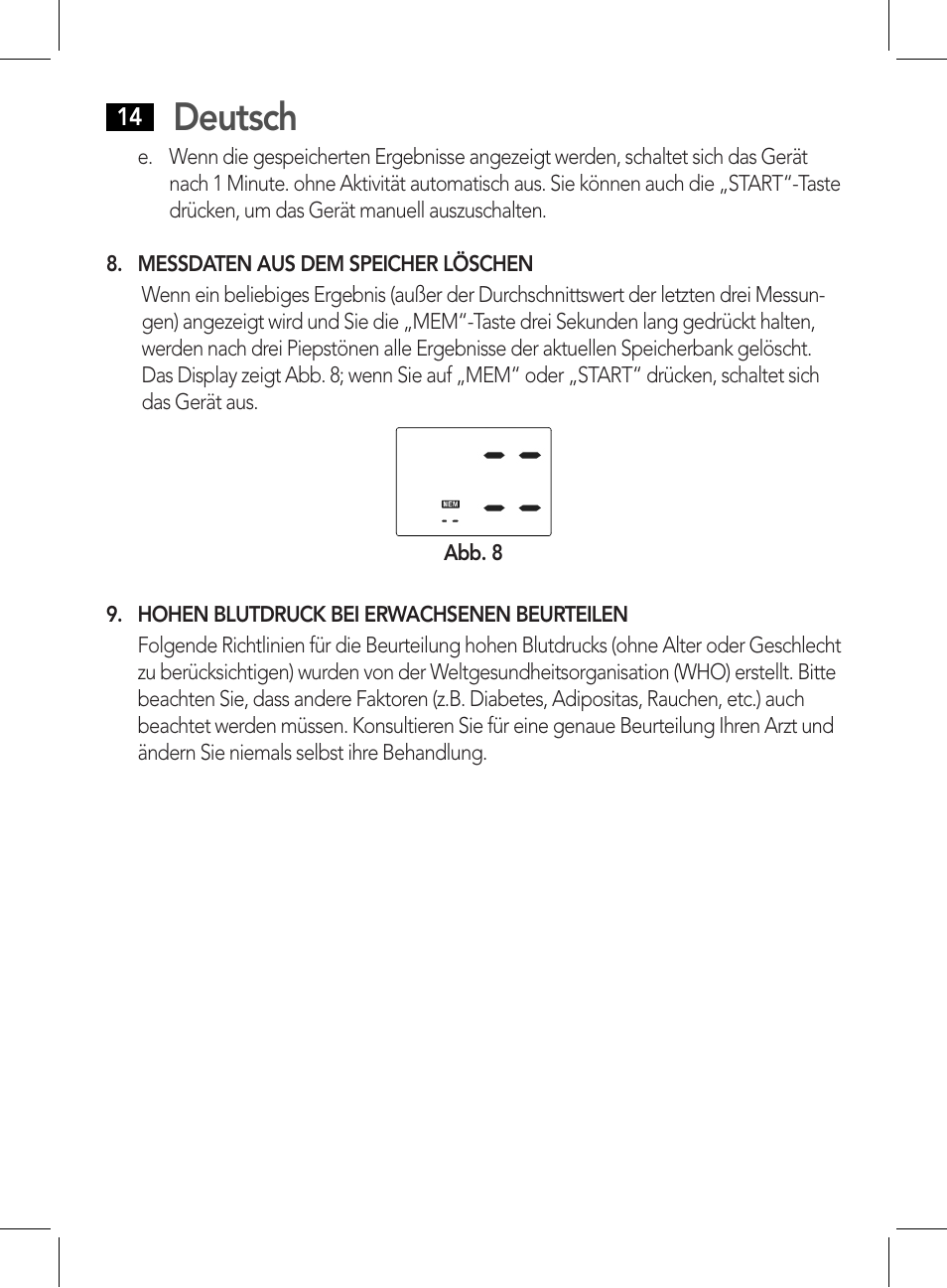 Deutsch | AEG BMG 5611 User Manual | Page 14 / 170