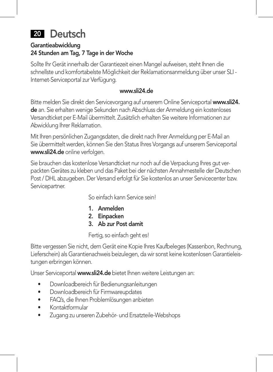 Deutsch | AEG BMG 5611 User Manual | Page 20 / 170