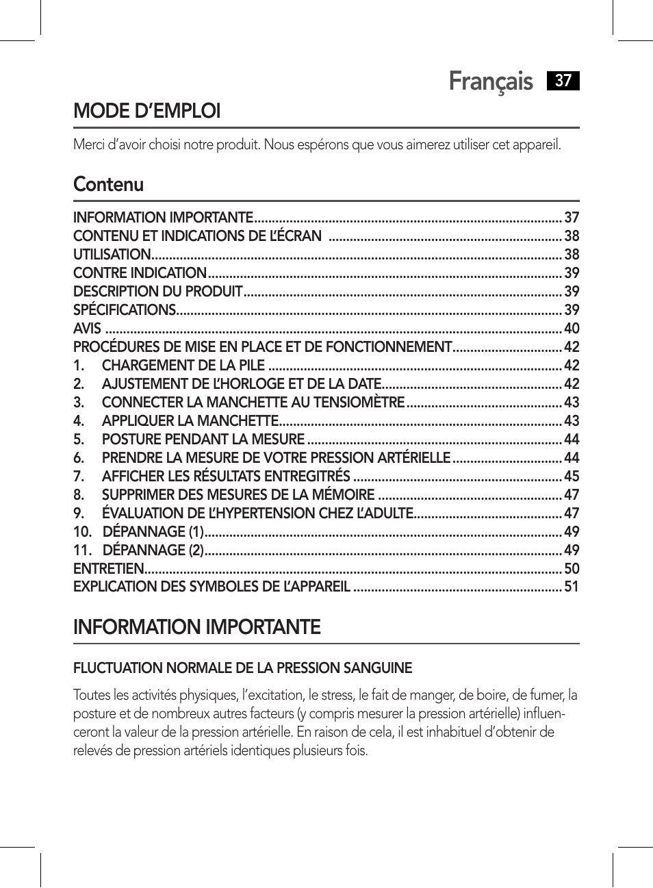 Français | AEG BMG 5611 User Manual | Page 37 / 170