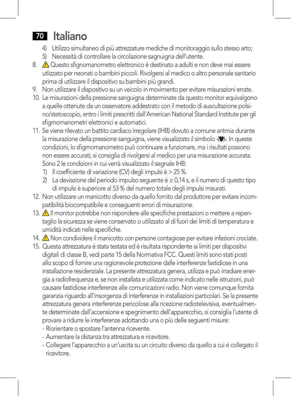 Italiano | AEG BMG 5611 User Manual | Page 70 / 170