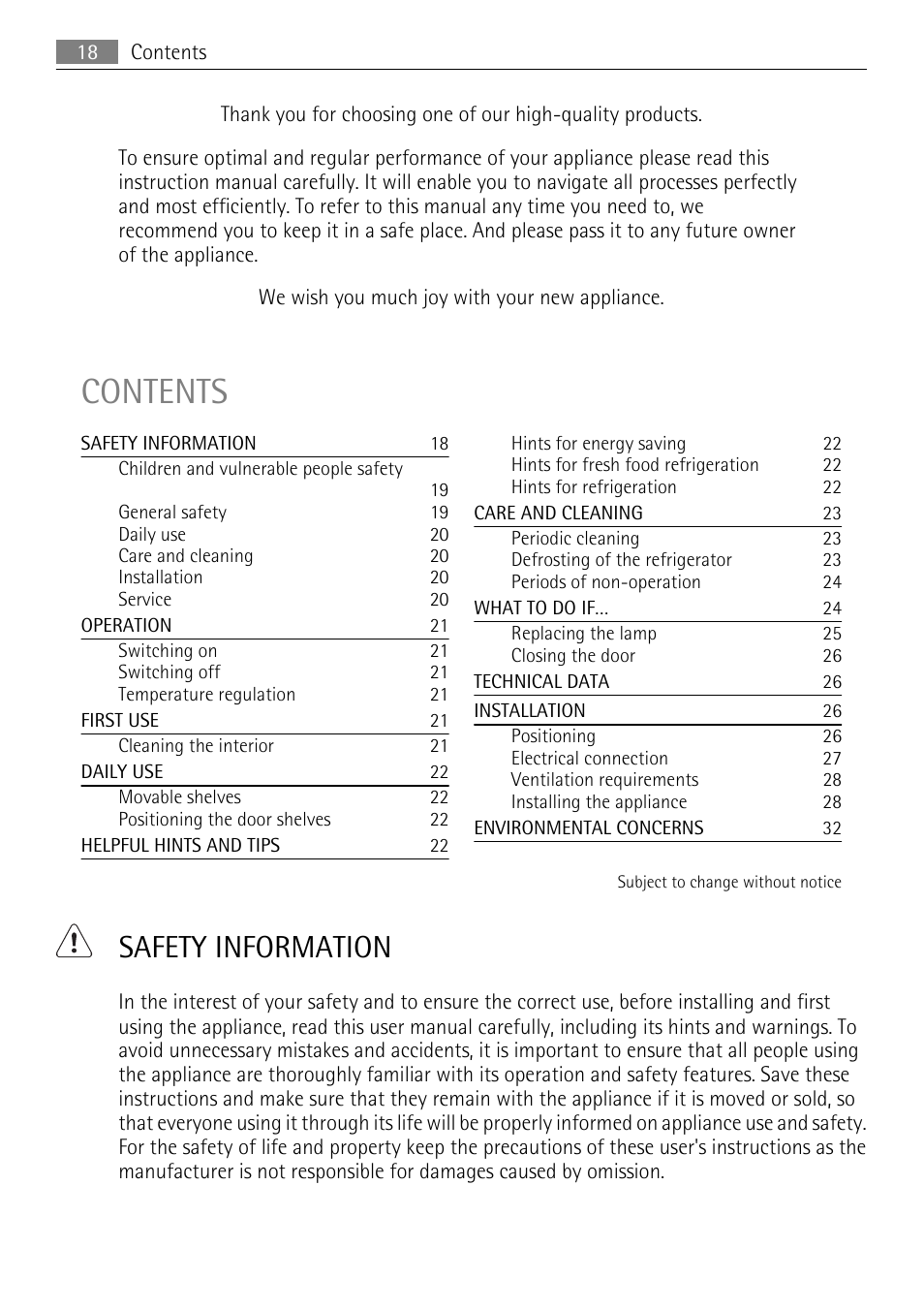 AEG SKD81840S1 User Manual | Page 18 / 84