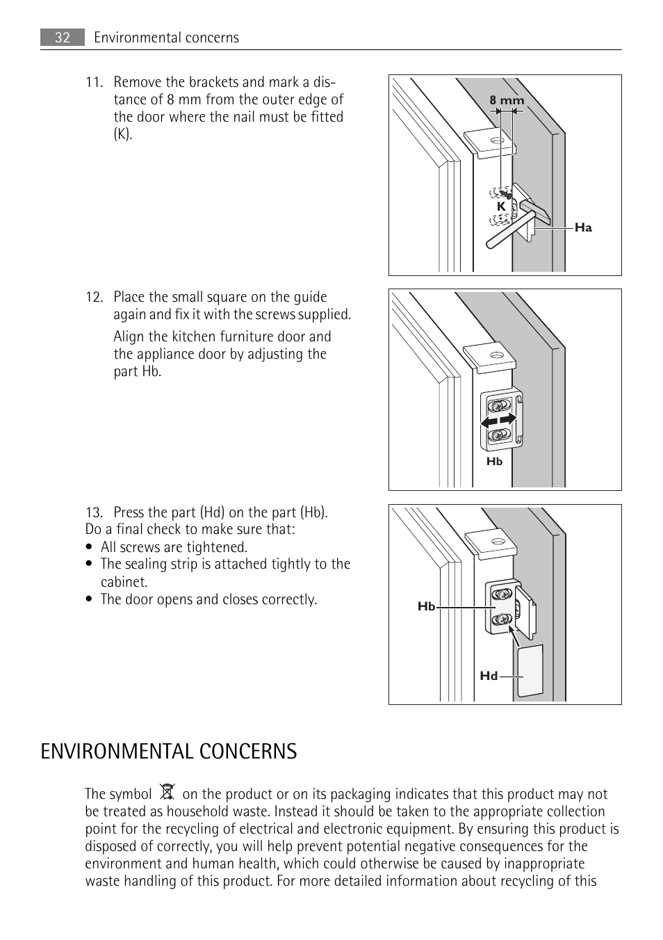 Environmental concerns | AEG SKD81840S1 User Manual | Page 32 / 84