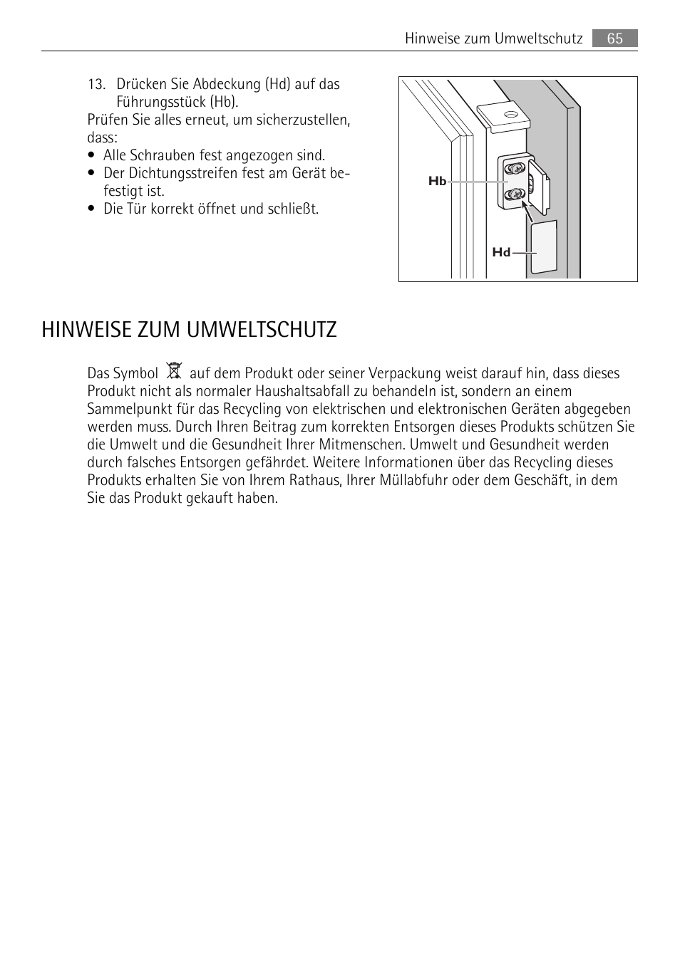 Hinweise zum umweltschutz | AEG SKD81840S1 User Manual | Page 65 / 84