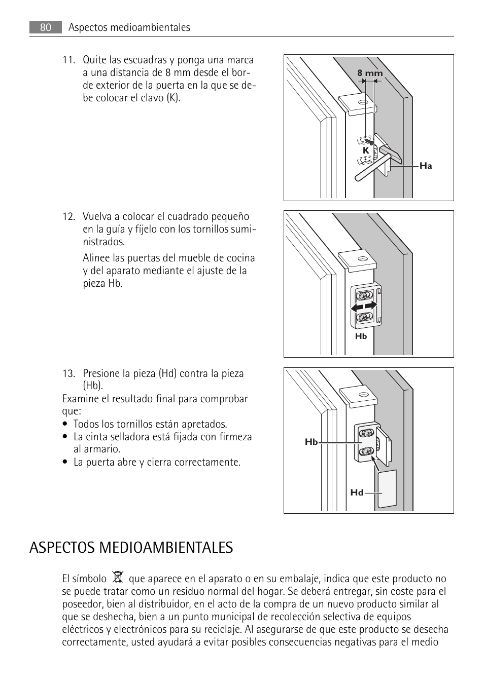 Aspectos medioambientales | AEG SKD81840S1 User Manual | Page 80 / 84