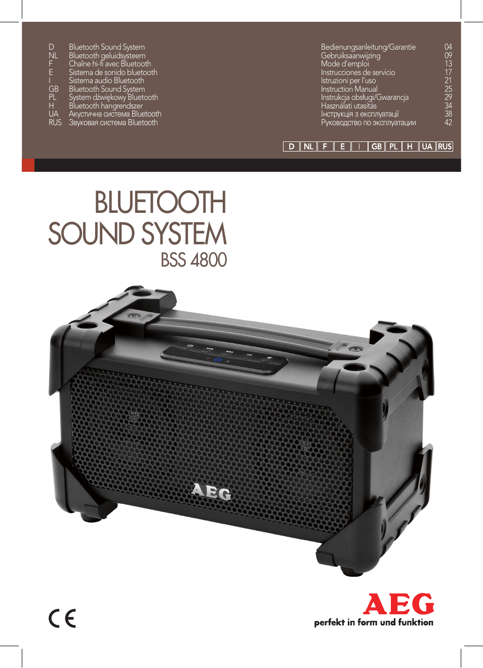 AEG BSS 4800 User Manual | 46 pages