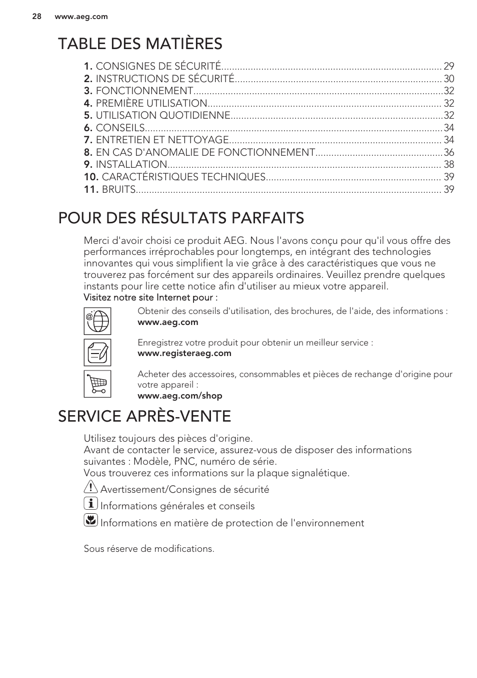 AEG SKS58800S1 User Manual | Page 28 / 56