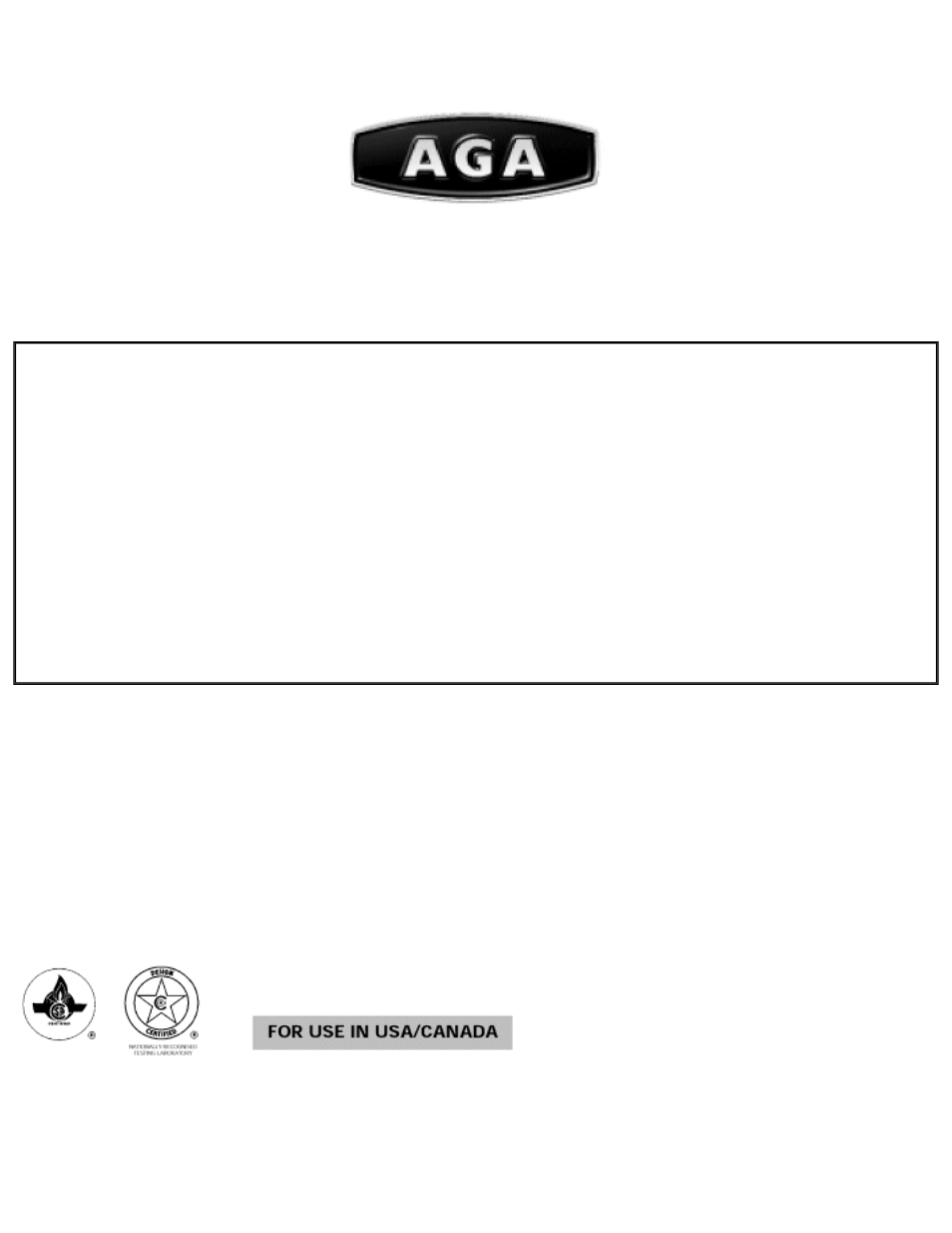 Aga Ranges GC3 User Manual | 13 pages