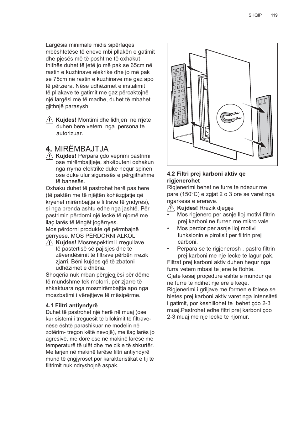 Mirëmbajtja | AEG X99464MK2 User Manual | Page 119 / 132