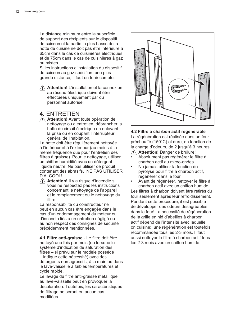 Entretien | AEG X99464MK2 User Manual | Page 12 / 132