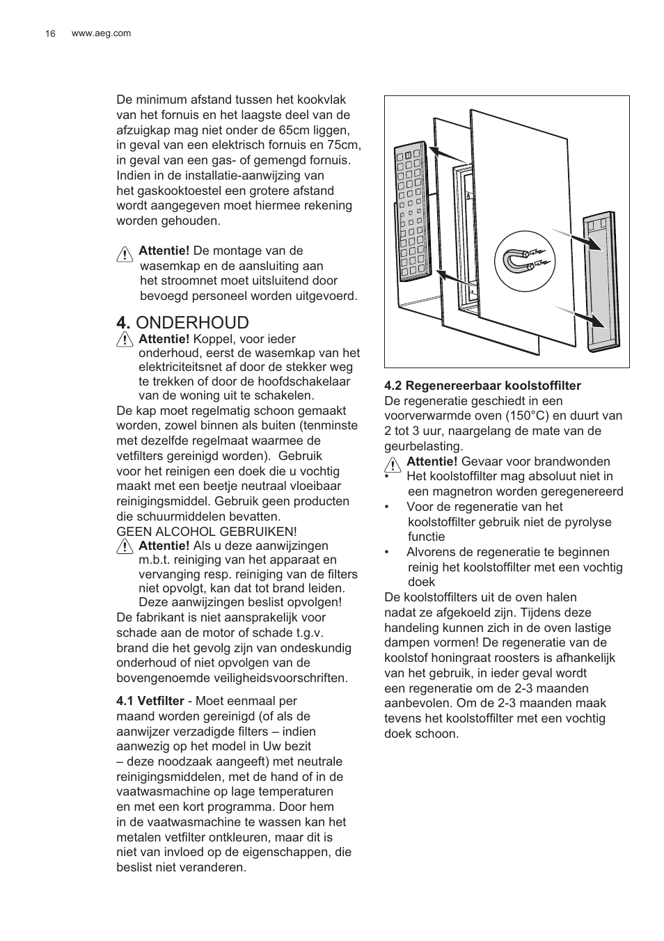 Onderhoud | AEG X99464MK2 User Manual | Page 16 / 132