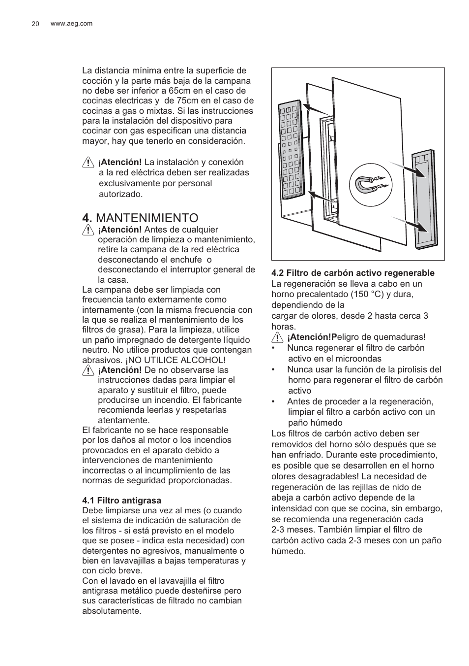 Mantenimiento | AEG X99464MK2 User Manual | Page 20 / 132