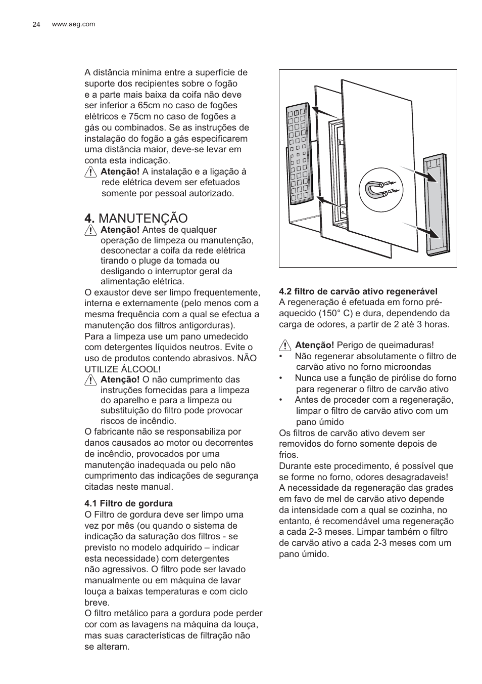 Manutenção | AEG X99464MK2 User Manual | Page 24 / 132