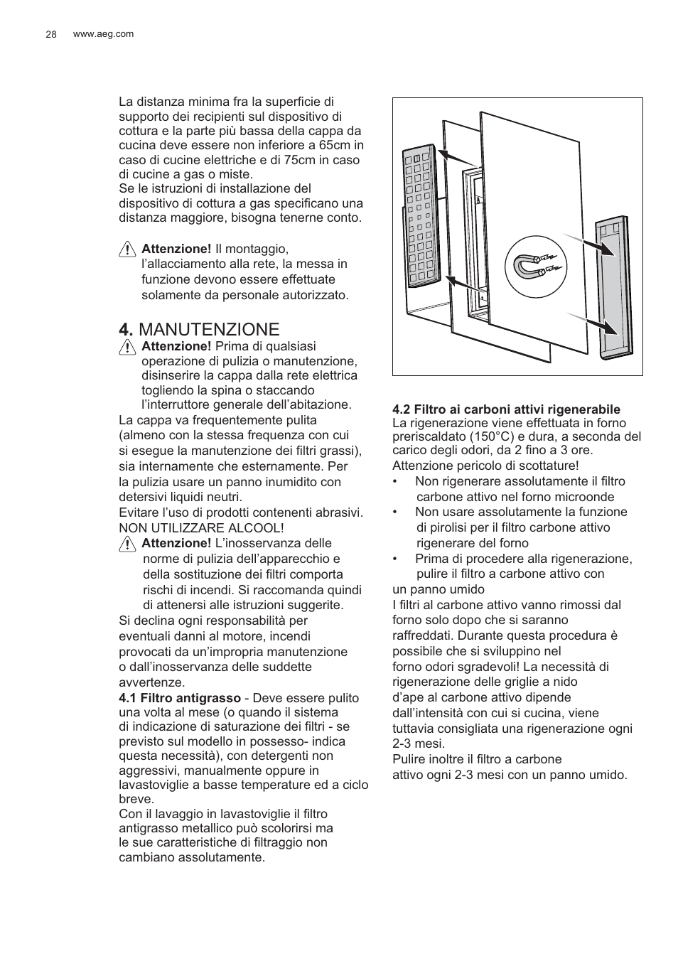 Manutenzione | AEG X99464MK2 User Manual | Page 28 / 132