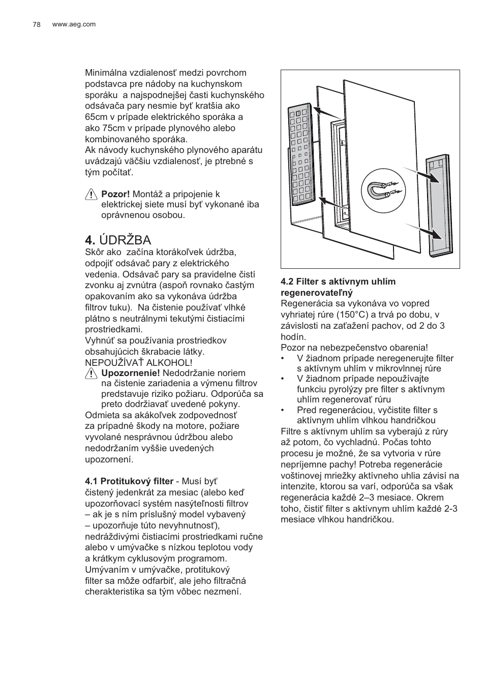 Údržba | AEG X99464MK2 User Manual | Page 78 / 132